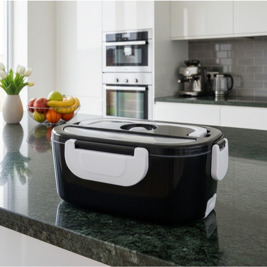 Marmita Elétrica Veicular Bivolt 110v/220v – Ideal para Refeições Quentes em Casa ou Carro