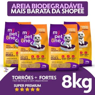 Areia Biodegradável Gatos Bio Gold Grossa 2 a 8kg MyPetOne em Oferta na Shopee