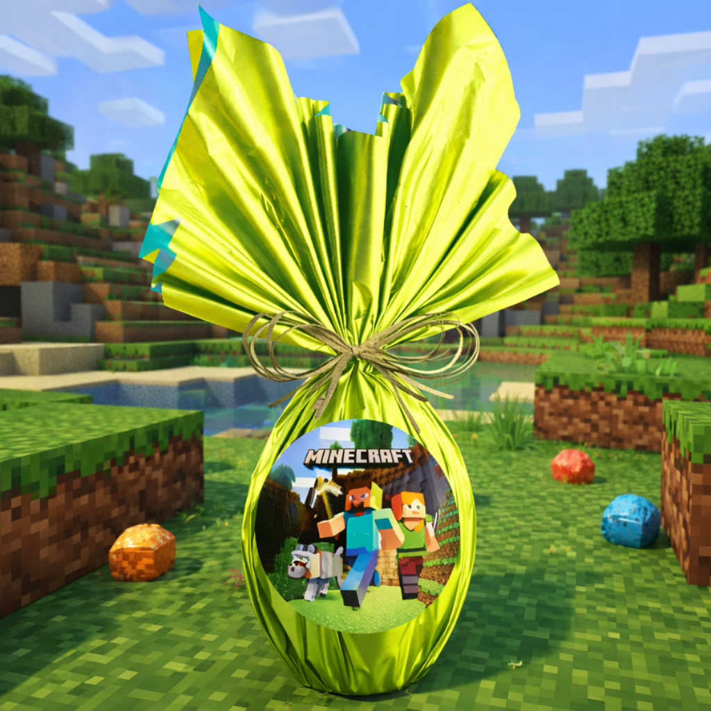 Chocolate Minecraft 300g Ovo Páscoa com Mini Boneco Infantil Presente Criança Menino Alta Qualidade
