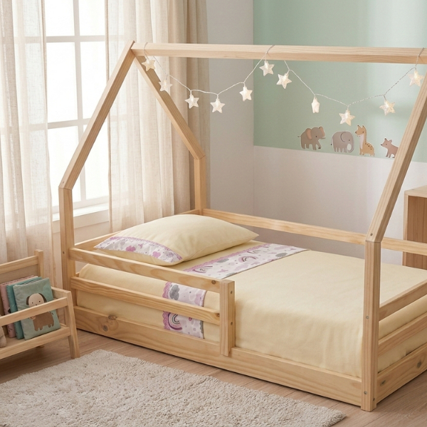 Jogo de Lençol 3 Peças Mini Cama Montessoriana fronha 70X50cm 400 fios Super Macio