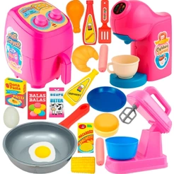 Kit Cozinha Infantil 20pcs Brinquedo Eletrodomésticos Comidinhas Acessórios