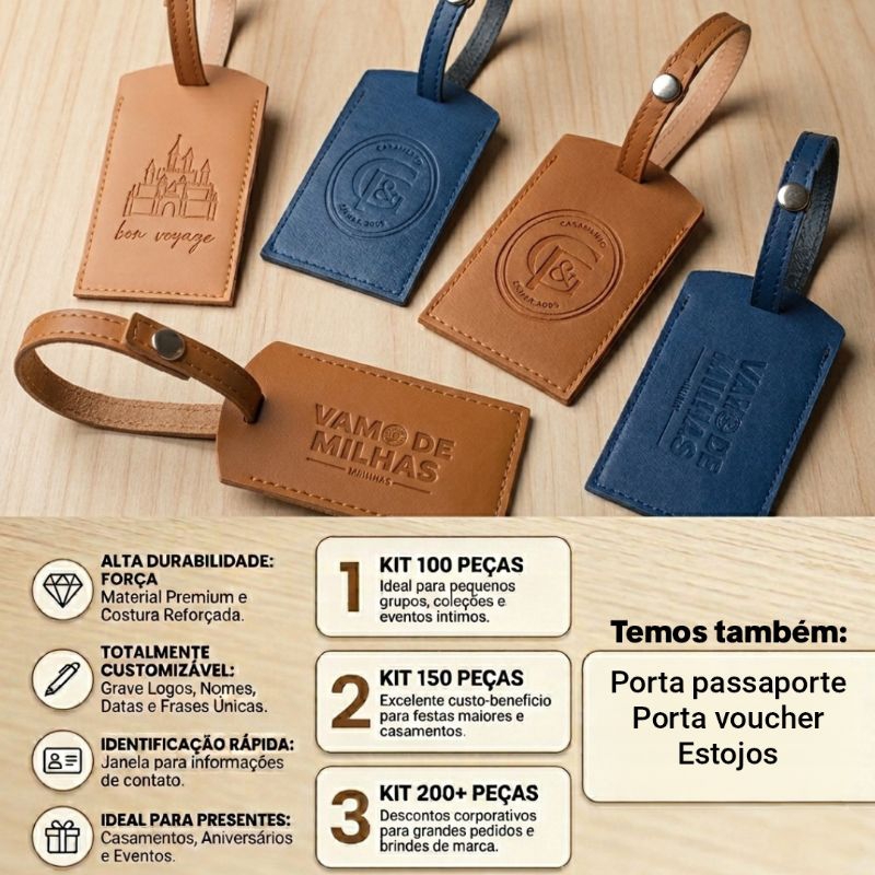 200  Tags de Mala Bolsa Personalizados Viagem Turismo Casamento Brinde Logomarca em Oferta na Shopee