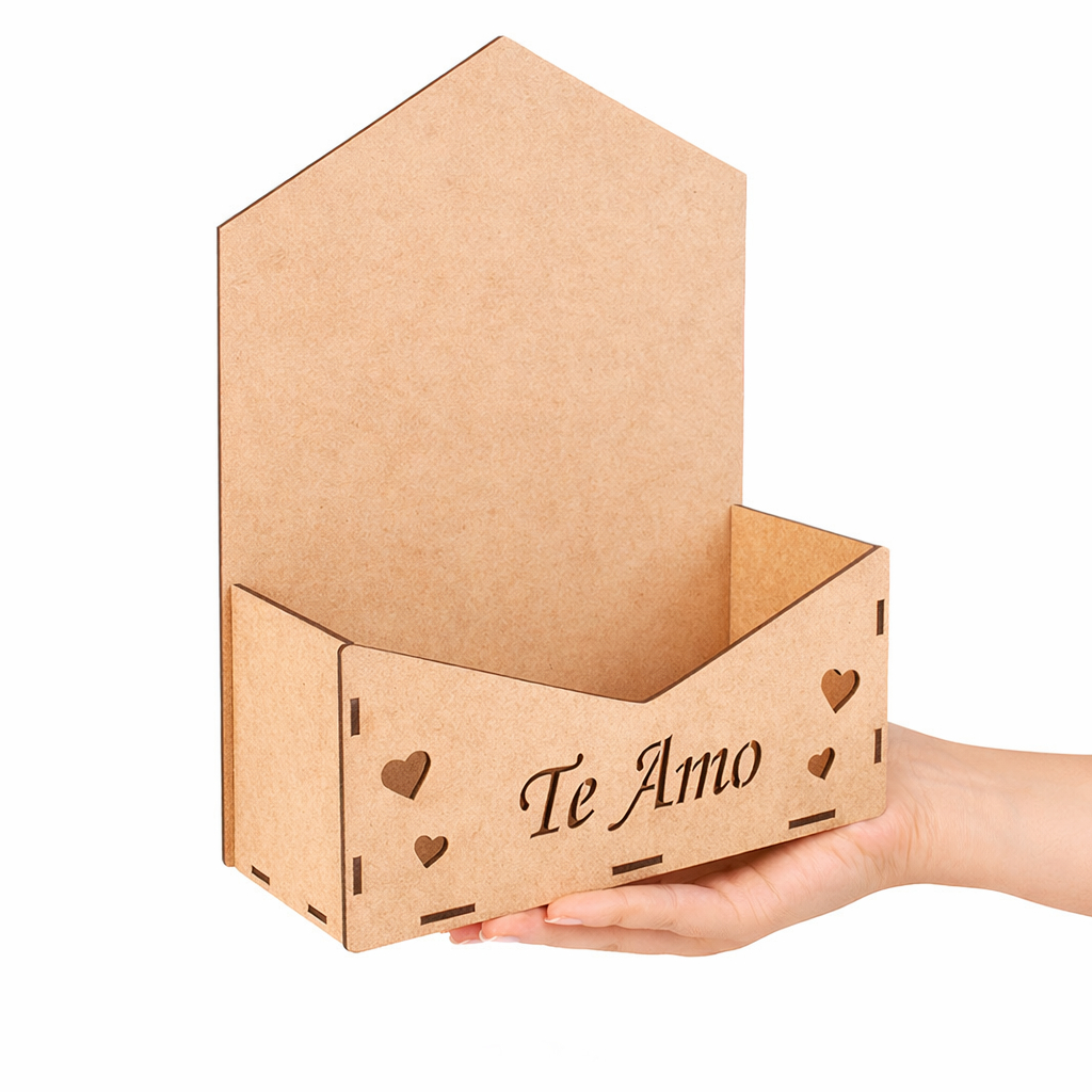 Kit 5 Cesto MDF para Lembrancinha, Presente e Decoração Criativa - 5 Unidades