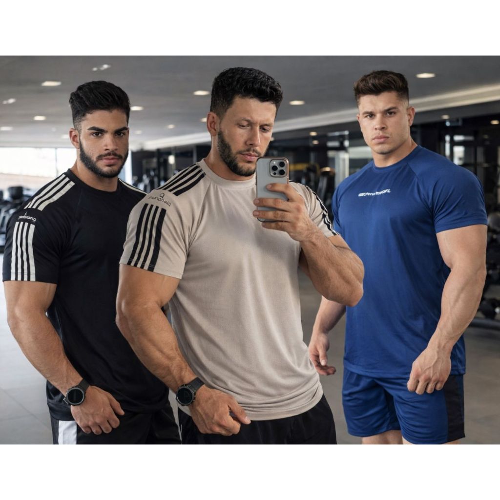 Camisa Camiseta Dry Fit Masculino Academia Esportes Cross Esportivas Raglan