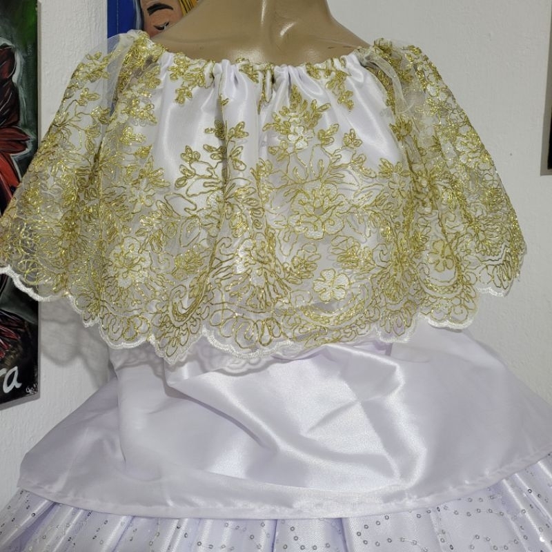 Bata Ciganinha Umbanda Pombagira Tule Bordado Candomblé Orixá