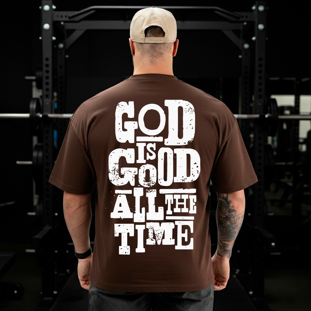 Camiseta Oversized Maromba Gospel Masculina God Is Good All The Time Deus E Bom Estampa Cristã Streetwear