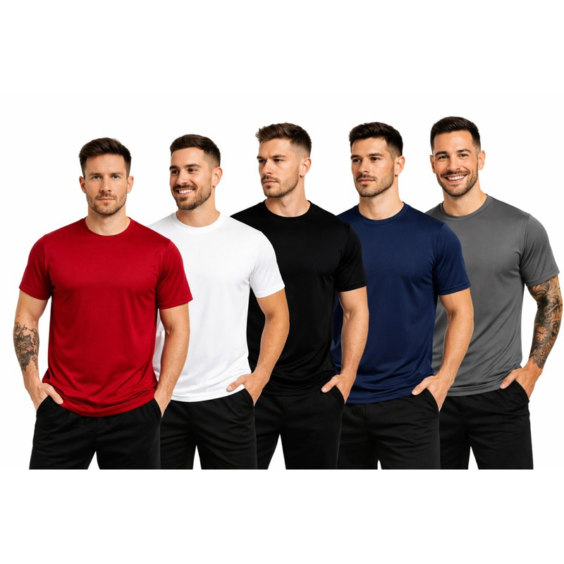 Kit 3 Camisetas Masculinas Dri-Fit Proteção UV Academia Treino Fitness