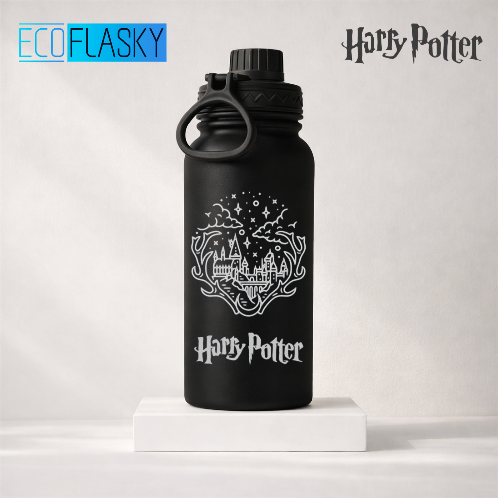 Garrafa Térmica de Água Aço Inox Estampada Harry Potter com Alça Portátil Esportiva Academia 600ml em Oferta na Shopee