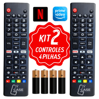 KIT 02 Controle Remoto PARA TV LG Generico Smart 4K LED LCD 24 32 40 43 50 55 65 Polegadas em Oferta na Shopee