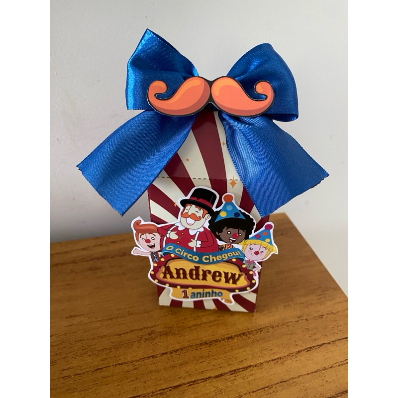 Kit 10 Caixinhas milk Personalizadas Circo + 10 Forminhas Grátis | Lembrancinha Infantil