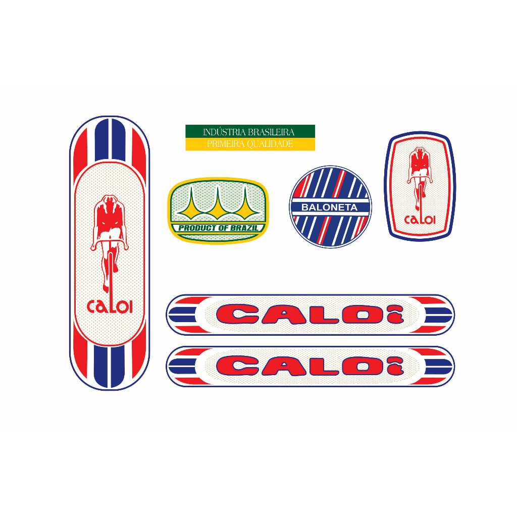 Adesivos Bicicleta Caloi Baloneta 1974 Metalizado