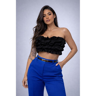 Cropped Feminino Cropped Babado Cropped Alfaiataria Cropped Social Cropped Elegante Cropped Moda Feminina Cropped Verão