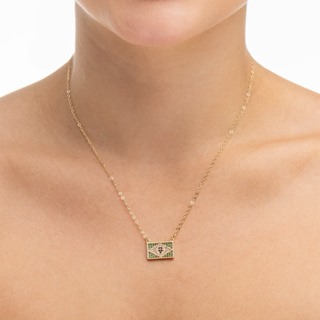 Colar Bandeira Brasil Zircônias Cravejado Dourado Ou Prateado em Oferta na Shopee