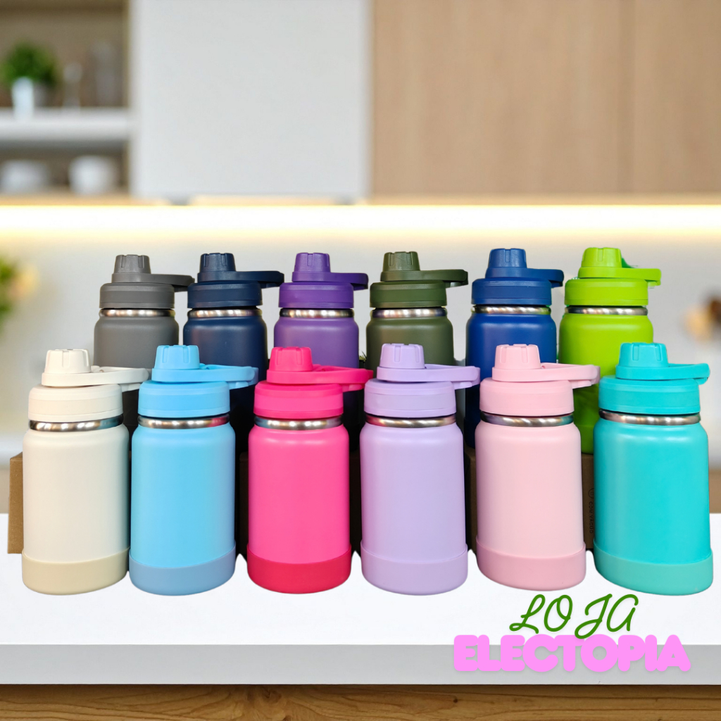 Garrafa Térmica 350 / 800 ml com bota De Silicone Protetora Copo Termico para Cafe Bebidas geladas em Oferta na Shopee