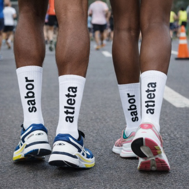 Meia frase SABOR ATLETA hype algodão ENVIO RÁPIDO em Oferta na Shopee