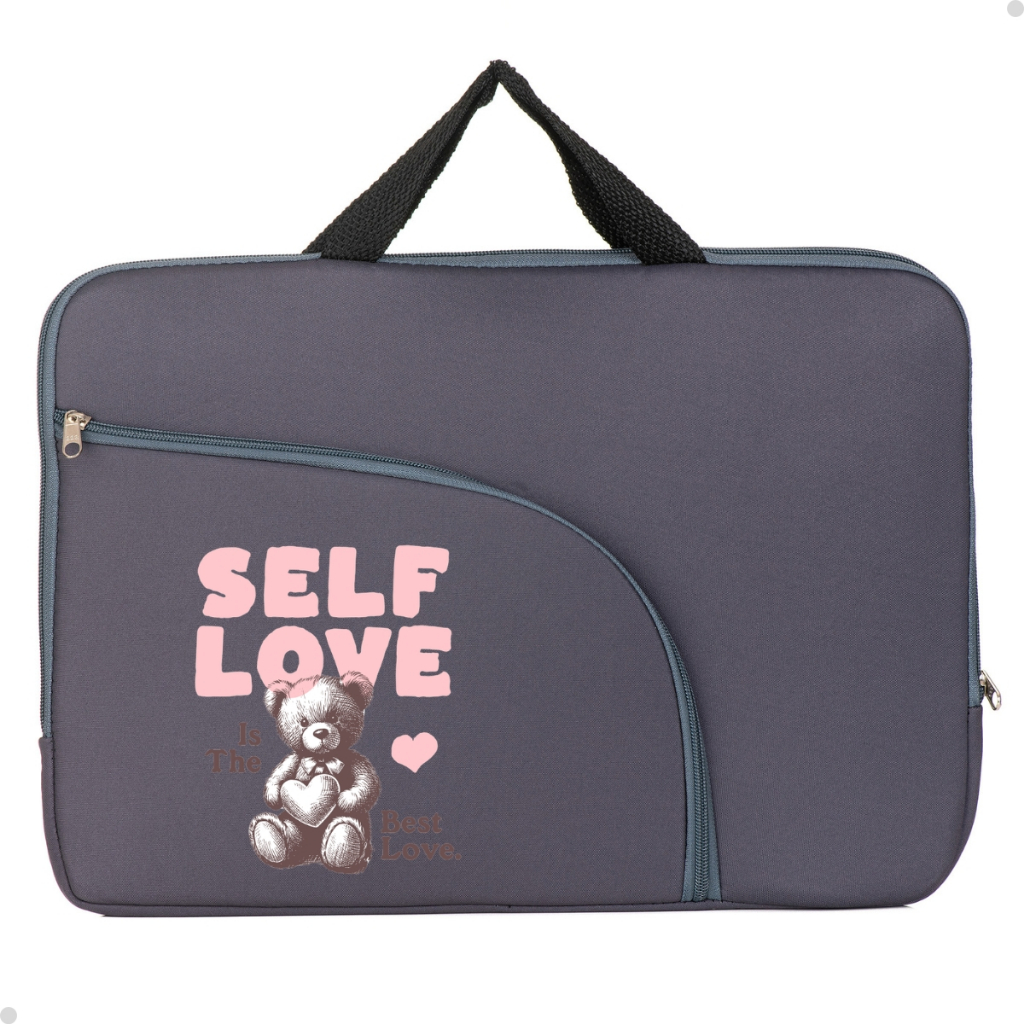 Maleta Notebook Personalizada Urso Love Resistente Bolso Frontal