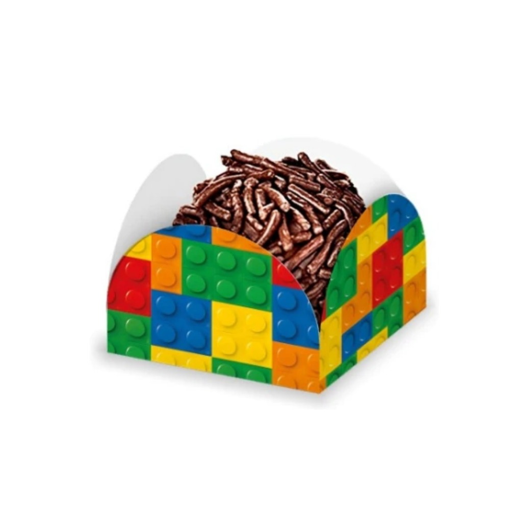 Kit 100 Forminha 4 Petalas p/ Doces Bloco de Montar