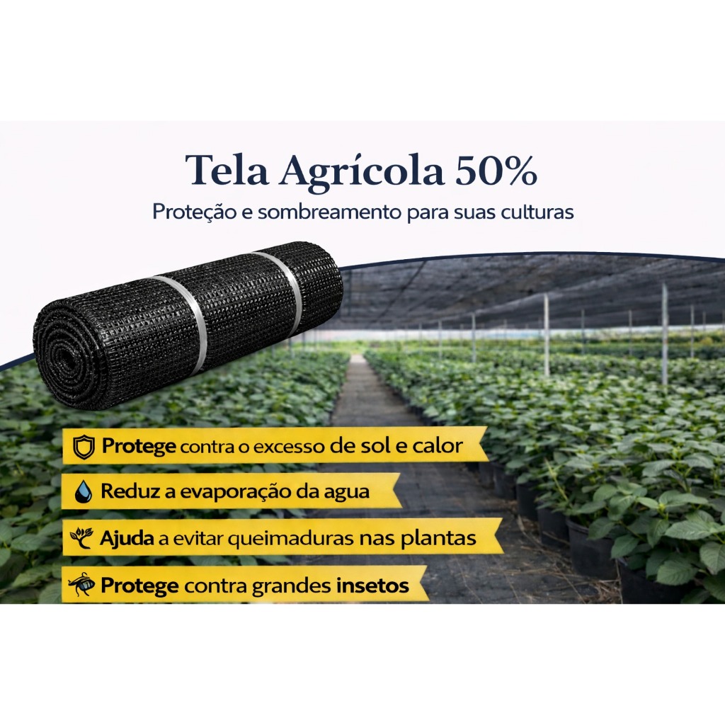 Tela Sombreamento 50% Preta 3 x7 Viveiro Hortaliça Estufa Flores  Orquídeas