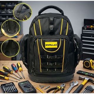 Mochila Para Ferramentas Reforçada Grande Tecido Oxford 1680D Base Emborrachada em Oferta na Shopee