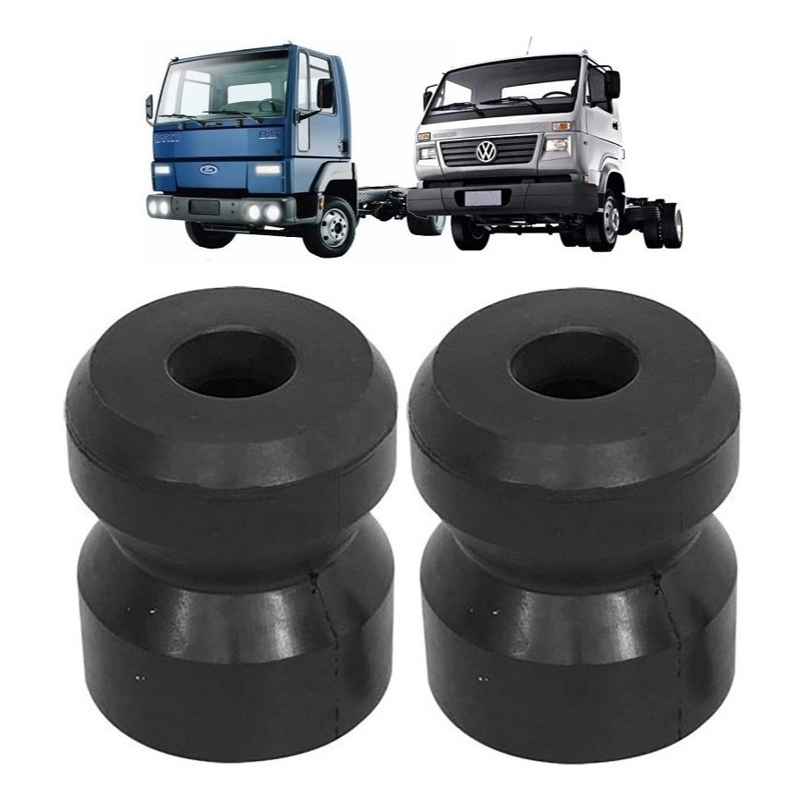 2 Batentes Suspensão Dianteira Caminhão Volks 7.100 7.120 8.100 8.120 - 8.150 / Ford Cargo 712 814 815 815