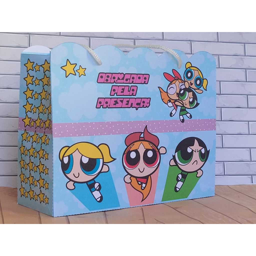 Sacolinha Surpresa Personalizada Lembrancinha Meninas Super Poderosas PEGUE E MONTE