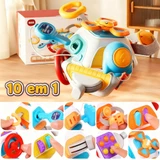 Busy board Montessori 10 em 1 para 1 a 3 anos