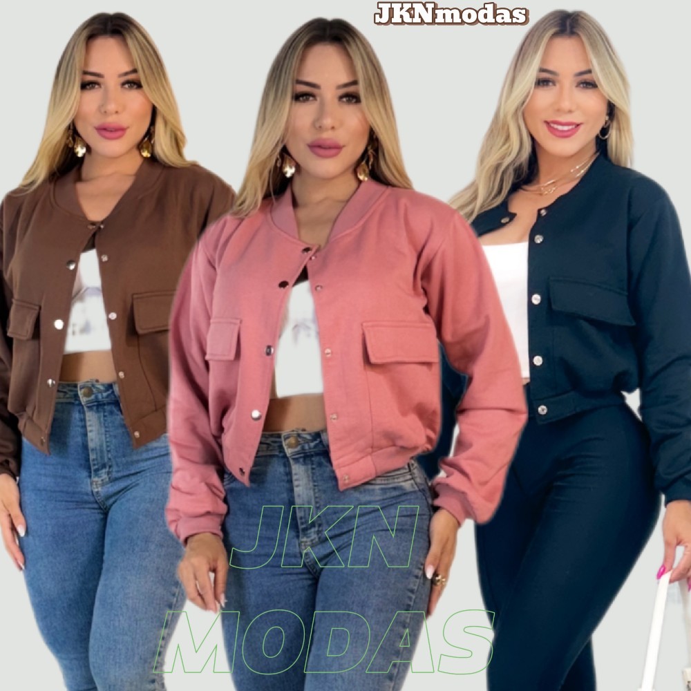 Jaqueta CASUAL, Feminina , Moletom CARGO, Com Bolso Manga Caída Blogueira Inverno, moda casual  ,tendência 2026