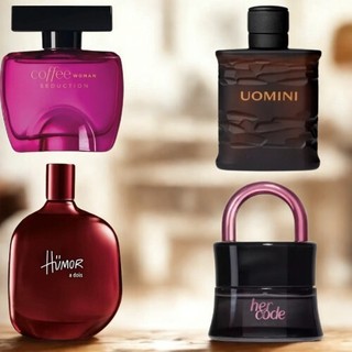 Kit C/4 Perfumes 100ml - Coffee Woman Seduction, Her Code, Humor a Dois e Uomini