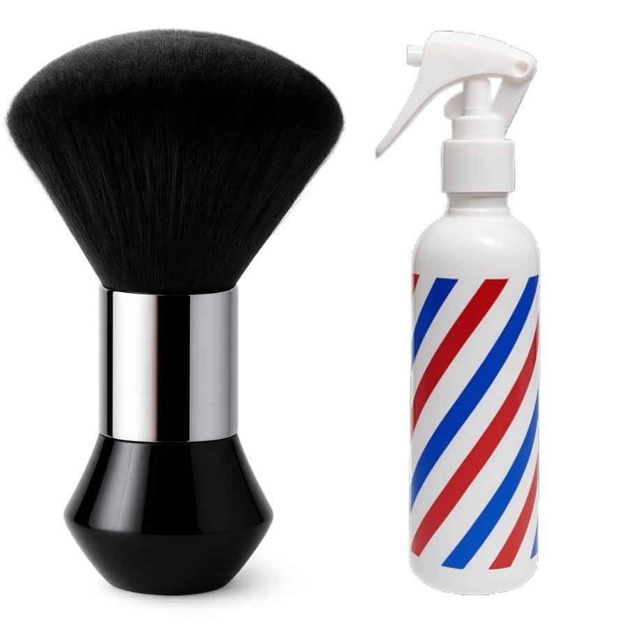 Kit Barbeiro Barbershop Borrifador e Espanador Bol