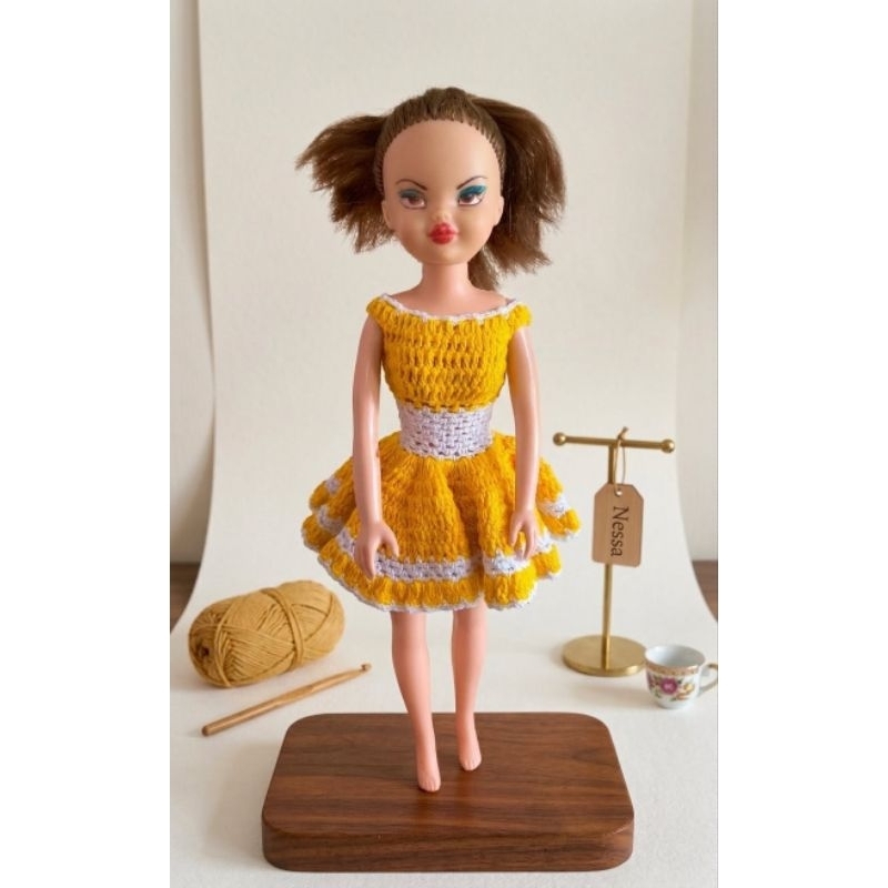 Boneca Antiga Plástico Bolha 40 cm - Usada