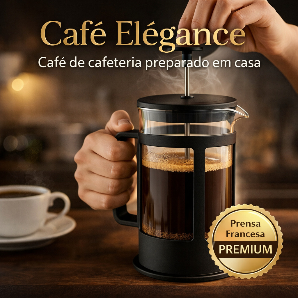 Cafeteira Prensa Francesa 300ml Vidro e Inox | Cafeteira Francesa Café Gourmet Barista