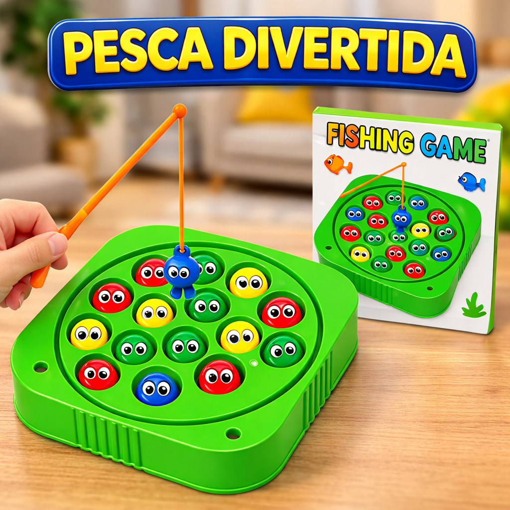 Jogo Pega Peixe Pescaria Magnetica imã Brinquedo Infantil Pesca Maluca Presente Divertido Educativo