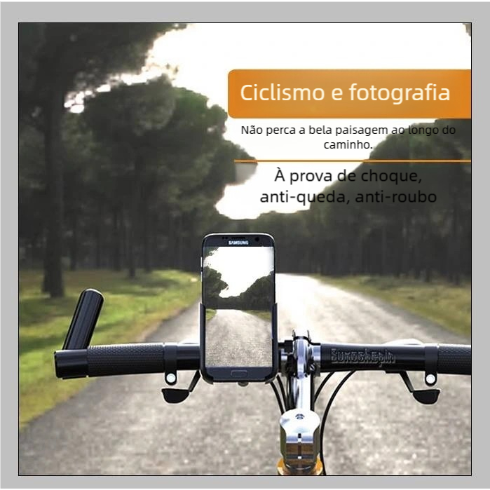 Suporte de Celular/GPS 4-7 Polegadas - Liga de Alumínio, Compatível Moto/Bicicleta 20-30mm