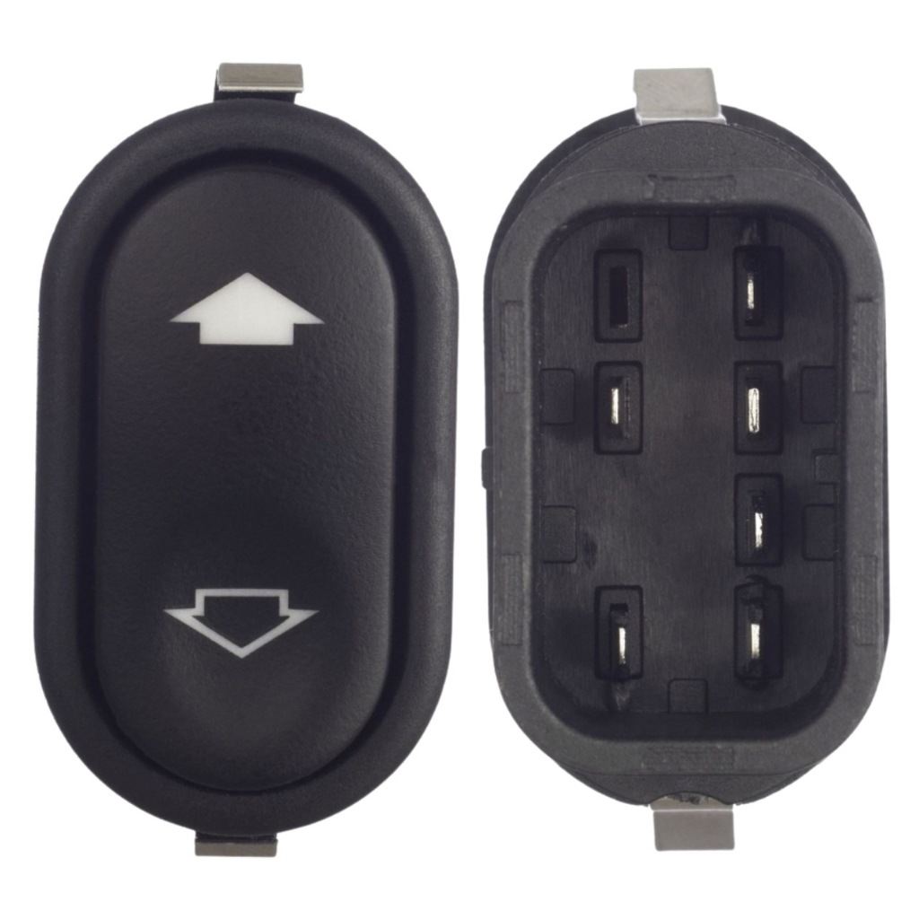 BOTÃO INTERRUPTOR VIDRO ELÉTRICO SIMPLES UNIVERSAL - 6 PINOS em Oferta na Shopee