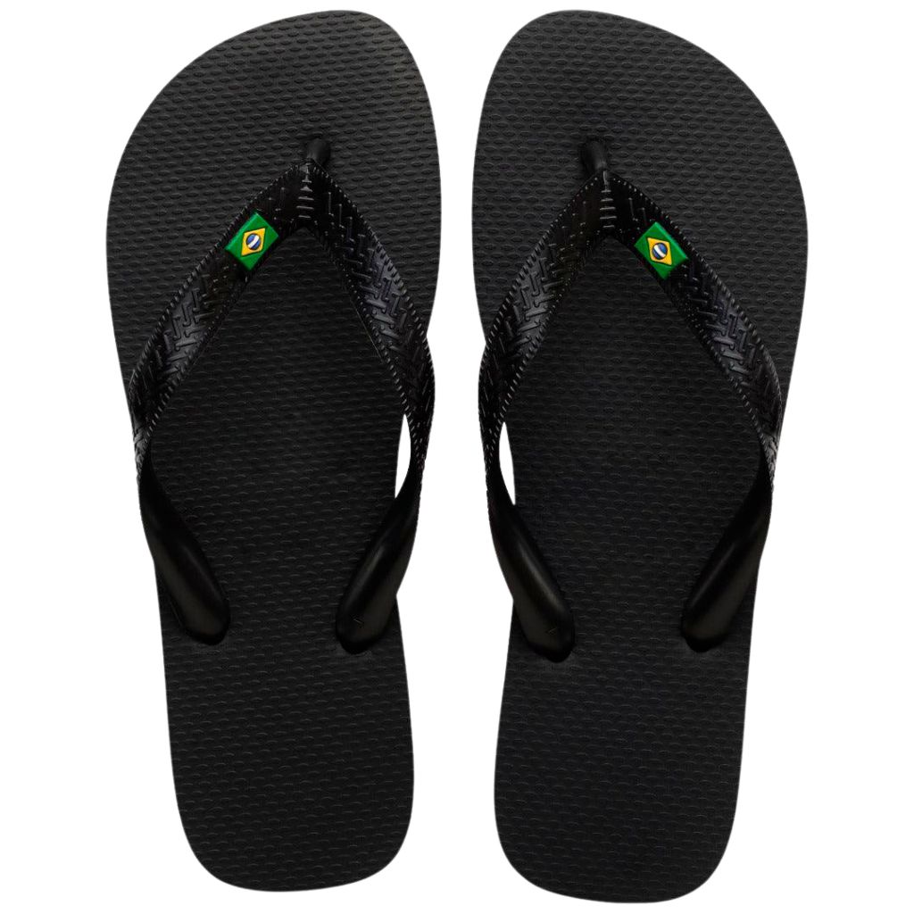 Chinelo Casual Masculino Sandália de Dedo Top Bandeira do Brasil Luxo Premium Confortável Leve Resistente Antiderrapante