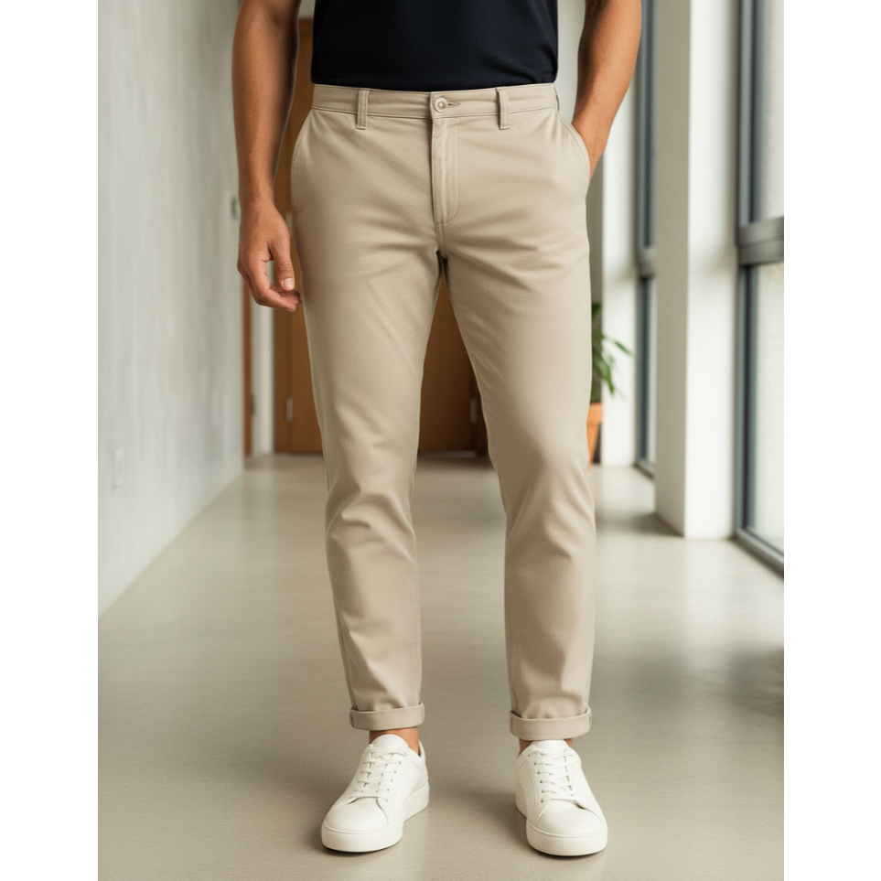 Calça Sarja Masculina Chino Alfaiataria Com Lycra Slim Fit Esporte Fino Bolso Faca Embutido 38 ao 56