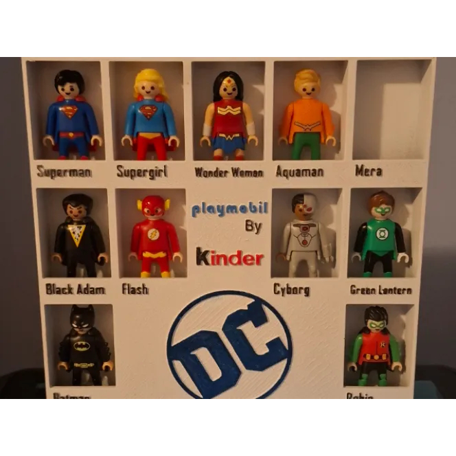Display Colecionador DC – Suporte para Mini Figures | Estilo Playmobil | Expositor Decorativo