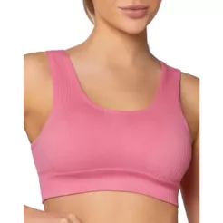 Top Selene 20921 Feminino Poliamida Sem Costura Sem Bojo Alta Sustentação Reforçado Fitness Macio