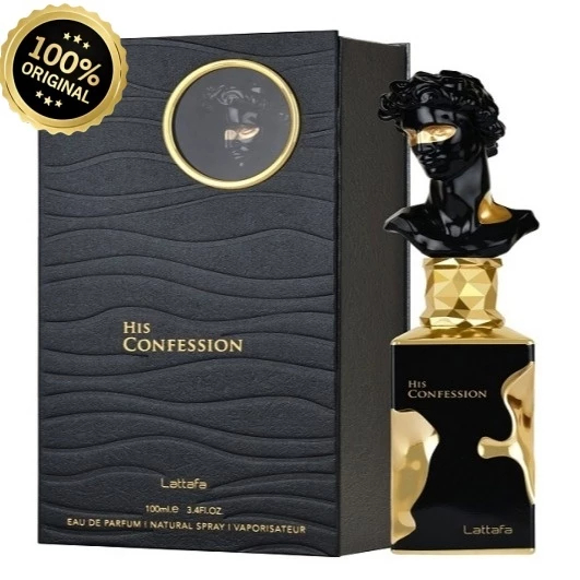 Perfumes Lattafa Original His Confession Perfumes | Eau de Parfum 100ml Selo de Autenticidade Nota fiscal inclusa.