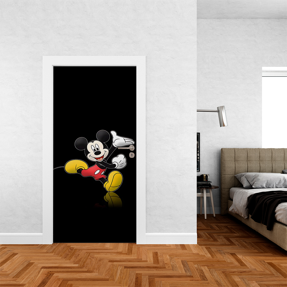 Capa de Porta Tecido Helanca Premium Sublimado Decoração Infantil Salas Quartos Mikiey Mause Kid's