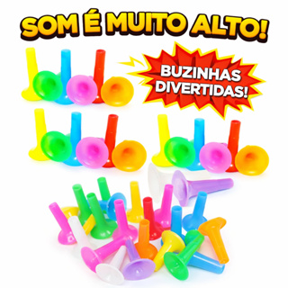 KIT C/25 Mini Cornetas Coloridas Lembrancinha Brinquedo Festa Infantil Aniversário Prenda em Oferta na Shopee