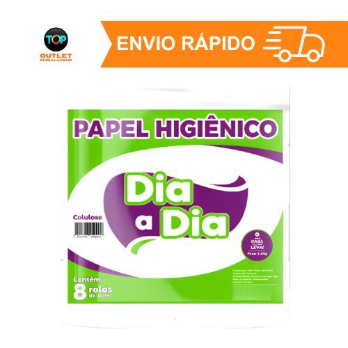 Papel Higienico Rolão Branco Extra Branco (Celulose) Econômico 8 Rolos Industrial