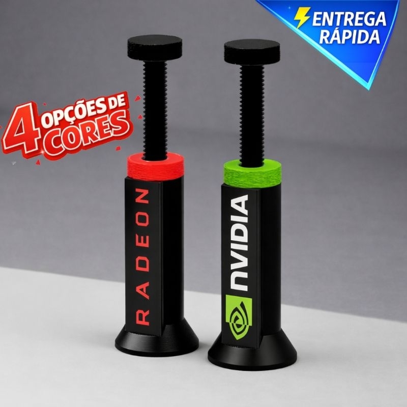 Suporte Anti-Sag GPU Ajustável – Apoio para Placa de Vídeo | Estilo NVIDIA / AMD