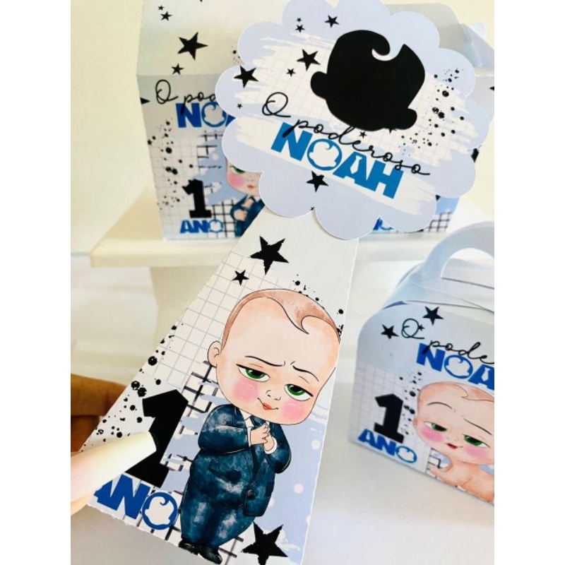 Kit Caixinhas Poderoso Chefinho PEGUE E MONTE Personalizadas | Lembrancinhas Festa Infantil Luxo Scrap 3D
