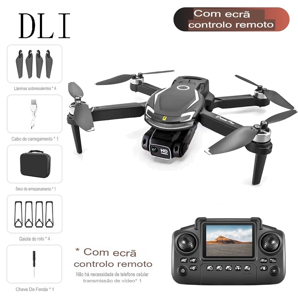 DLI V88PRO Mini Drone Fotografia Aérea Controle De Tela Fluxo Óptico Posicionamento Motor Sem Escova