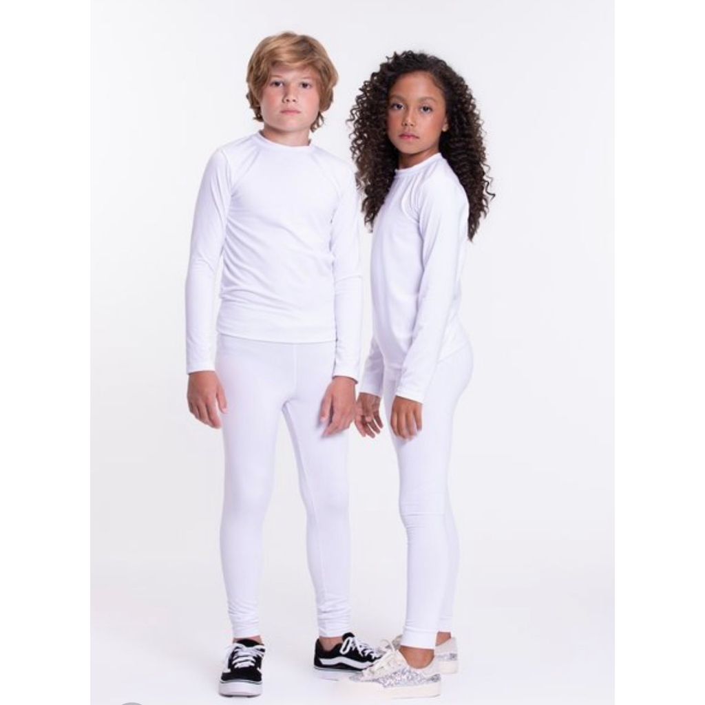 Conjunto Juvenil Térmico Peluciado Inverno Menino Menina Blusa e Calça Roupa Quente Juvenil