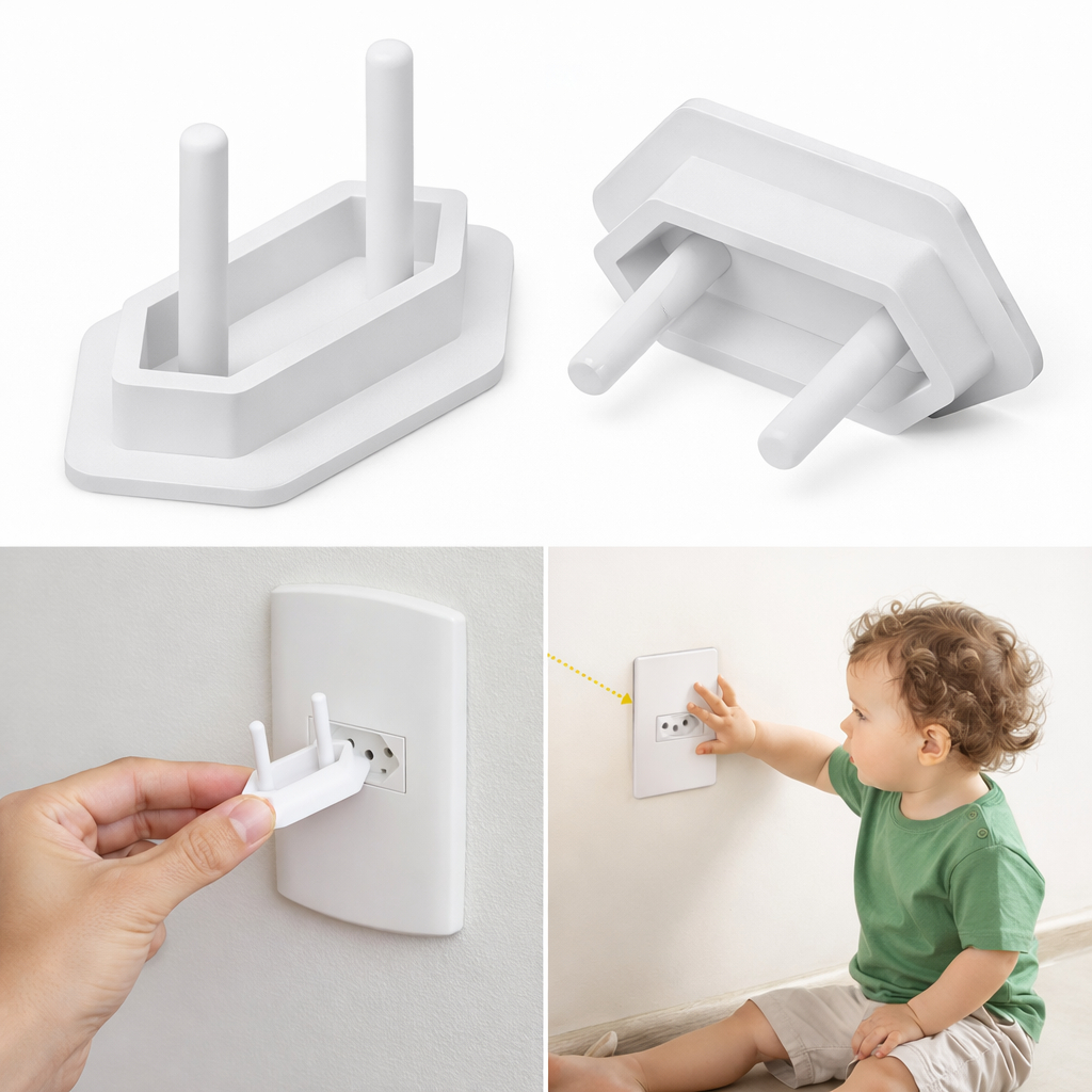 Kit 5 a 20 Protetor de Tomada Bebê Anti Choque Elétrico Segurança Infantil