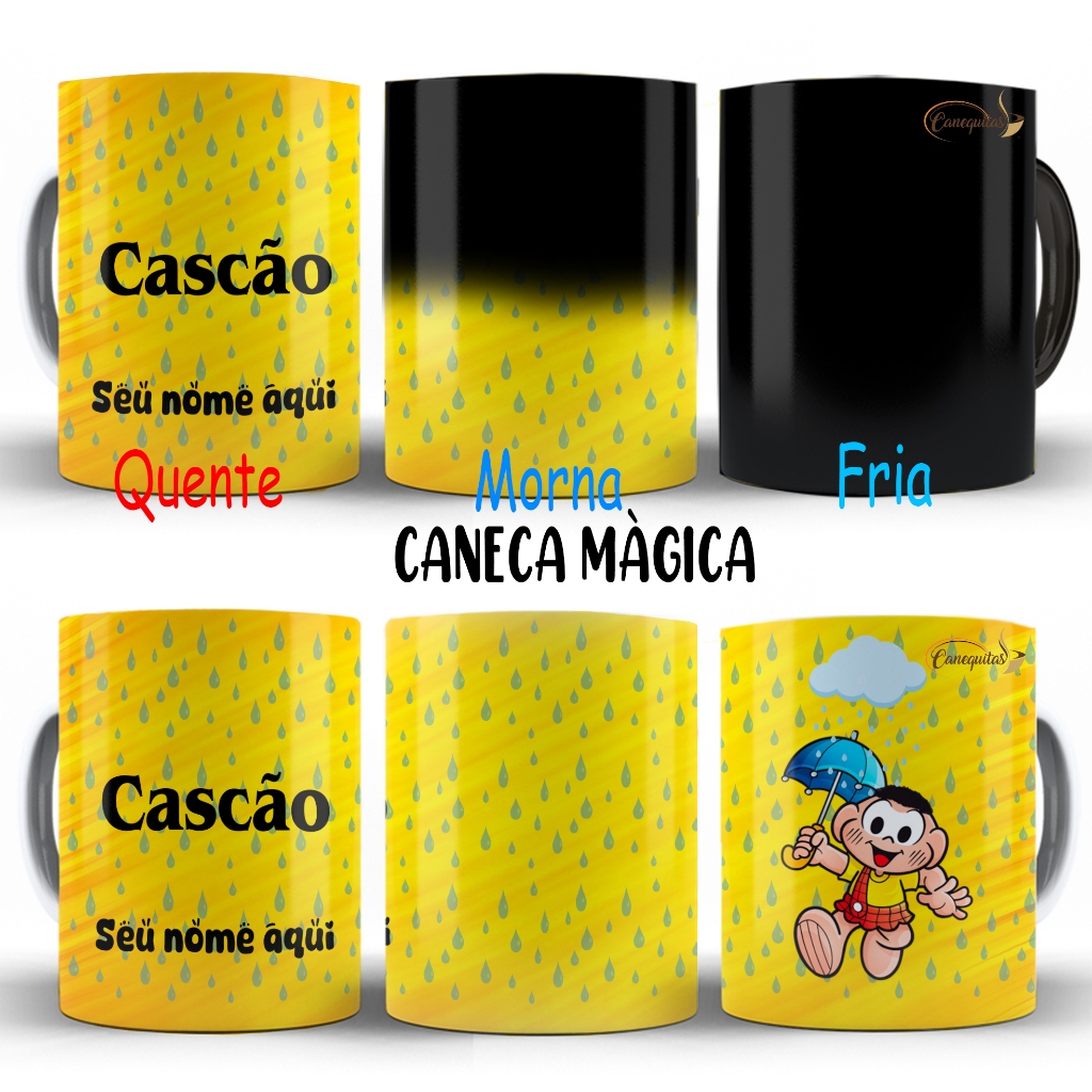 Caneca Magica turma da mônica xicara cascão para café personalizada