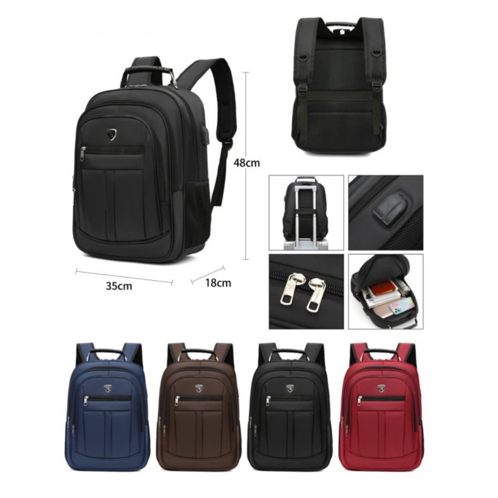 Mochila Notebook Faculdade e Trabalho com Entrada Impermeavel Reforçada Cabo de Aço 23-1