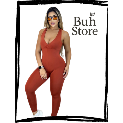 Macaquinho Fitness Feminino Decote  Short Curto Academia Moda Fitness Blogueira | Buh Store